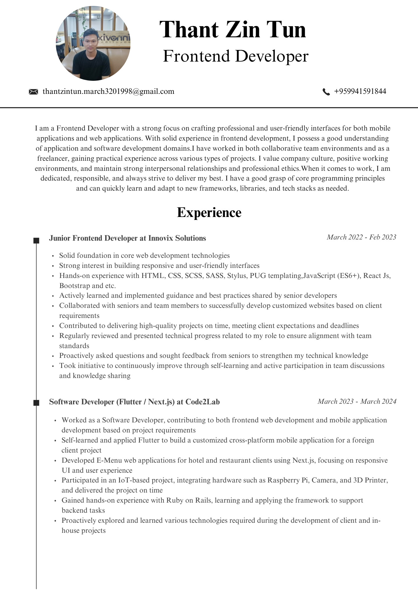 Resume Preview